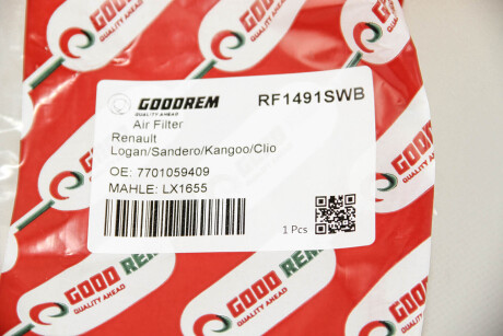 Фото 3 - Повітряний фільтр GOODREM RF1491SWB