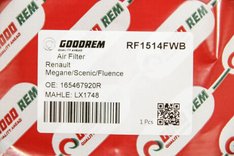 Фото 3 - Воздушный фильтр GOODREM RF1514FWB