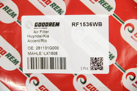 Фото 3 - Повітряний фільтр GOODREM RF1536WB