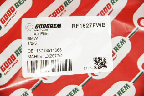 Фото 3 - Повітряний фільтр GOODREM RF1627FWB