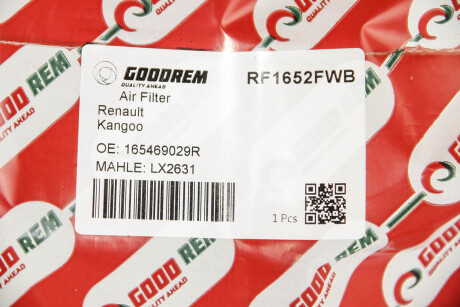 Фото 3 - Воздушный фильтр GOODREM RF1652FWB