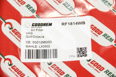 Фото 3 - Повітряний фільтр GOODREM RF1814WB