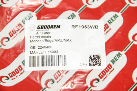 Фото 3 - Воздушный фильтр GOODREM RF1953WB