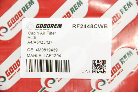 Фото 3 - Фільтр салону GOODREM RF2448CWB