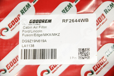 Фото 3 - Фільтр салону GOODREM RF2644WB