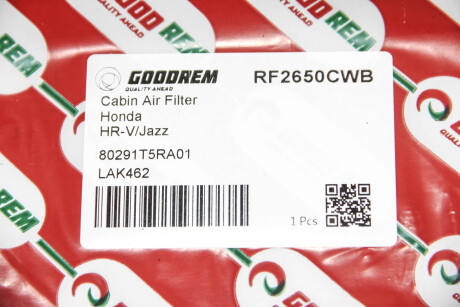 Фото 3 - Фильтр салона GOODREM RF2650CWB