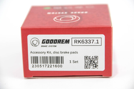 Фото 3 - Комплектуюча колодок GOODREM RK6337.1 (RK63371)