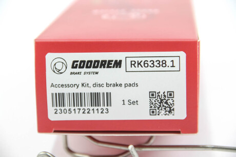 Фото 3 - Комплектуюча колодок GOODREM RK6338.1 (RK63381)