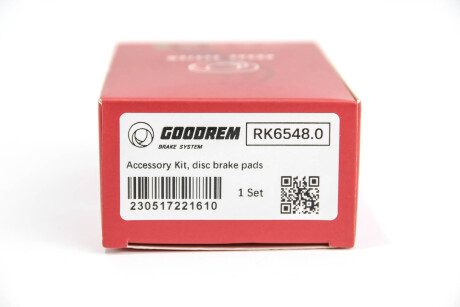 Фото 3 - Комплектуюча колодок GOODREM RK6548.0 (RK65480)