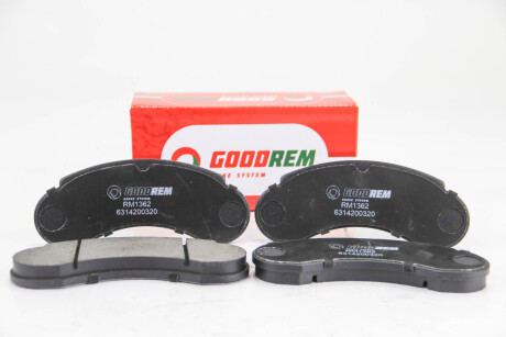 Гальмівні колодки пер. W631 88-96 - ((6314200320, 6314200120, 6014217720)) GOODREM RM1362