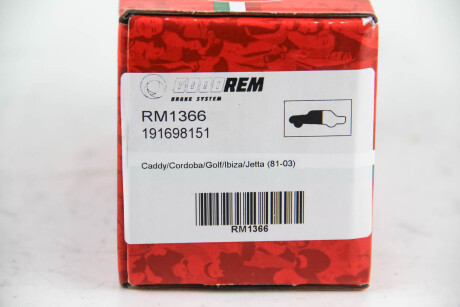 Фото 3 - Гальмівні колодки GOODREM RM1366