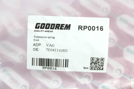 Фото 3 - Пружина підвіски GOODREM RP0016
