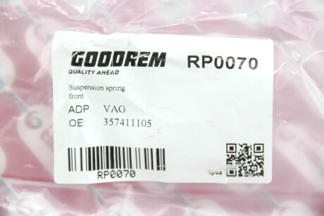 Фото 3 - Пружина підвіски GOODREM RP0070
