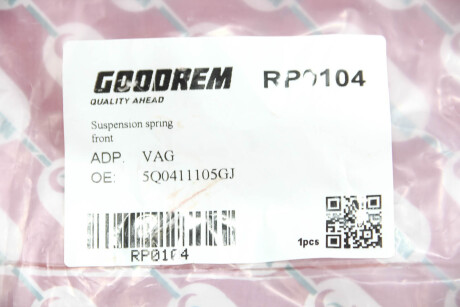 Фото 3 - Пружина підвіски GOODREM RP0104