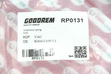 Фото 3 - Пружина подвески GOODREM RP0131