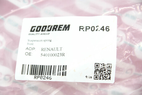 Фото 3 - Пружина подвески GOODREM RP0246
