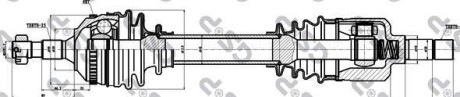Приводной вал - (32725P, 32736Y, 3273Z8) GSP 210162
