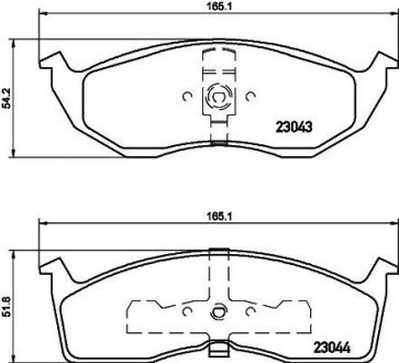Фото 2 - Гальмівні колодки HELLA PAGID 8DB355007-941 (8DB355007941)