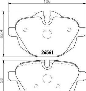 Фото 2 - Тормозные колодки HELLA PAGID 8DB355013-921 (8DB355013921)
