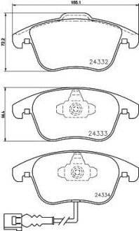 Фото 2 - Гальмівні колодки HELLA PAGID 8DB355014-031 (8DB355014031)