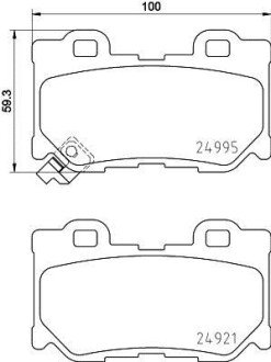 Фото 2 - Гальмівні колодки HELLA PAGID 8DB355015-421 (8DB355015421)