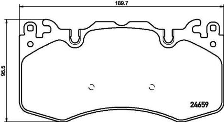 Колодки гальмівні Дискові Комплект; передн. - (lr164745, lr163215, lr160069) HELLA PAGID 8DB355016151