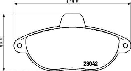 Гальмівні колодки пер. Jumpy/Scudo/Expert 96- (Bendix) - HELLA PAGID 8DB355019-251