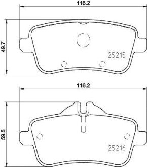 Фото 2 - Гальмівні колодки HELLA PAGID 8DB355019-741 (8DB355019741)