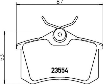 Гальмівні колодки зад. Caddy/Golf/Octavia (TRW) - HELLA PAGID 8DB355019-911