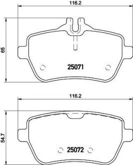 Гальмівні колодки зад. MB SL R231 12- - HELLA PAGID 8DB355020-471