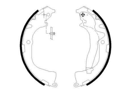 Колодки гальмівні барабанні; задн. - (2H0698525) HELLA PAGID 8DB355022061