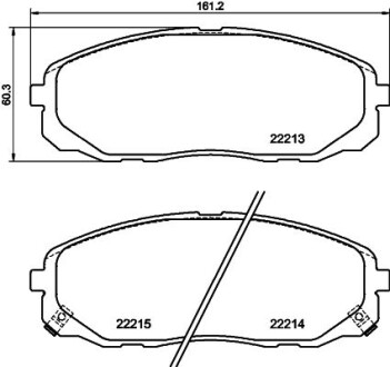 Колодки гальмівні, дискове гальмо - HELLA PAGID 8DB355039441