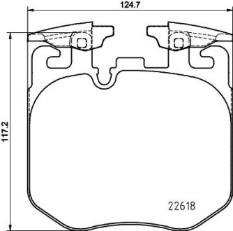 Колодки гальмівні, дискове гальмо - HELLA PAGID 8DB355039461