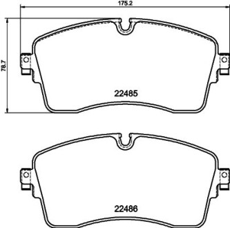 Колодки гальмівні, дискове гальмо - HELLA PAGID 8DB355040361