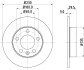 Гальмівний диск зад. Audi A3/Octavia/Bora/Golf IV 96- (230x9) - HELLA PAGID 8DD355105-411 (фото 1)