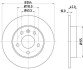 Гальмівний диск зад. Opel Astra G 98-14 (264x10) - HELLA PAGID 8DD355106-111 (фото 1)