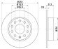 Гальмівний диск зад. Caddy III/Octavia II/III/Golf V/VI 03- (253x9.9) - HELLA PAGID 8DD355109-601 (фото 1)