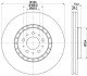 Гальмівний диск перед. VOLVO XC90 02-14 (336x30.1) - HELLA PAGID 8DD355110-591 (фото 1)