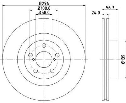 Гальмівний диск перед. Forester/Impreza/Outbak/Legacy 2.0-3.0 00- - HELLA PAGID 8DD355112-051