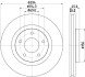 Гальмівний диск перед. C4/Compass/Patriot/ASX/Outlander/4008 06- 1.6-3.6 (PRO) - HELLA PAGID 8DD355115-911 (фото 1)