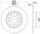 Гальмівний диск задн. Golf/T-Roc/Touran/Caddy/Bora/Jetta/Eos/Yeti/Octavia/Superb 04- - HELLA PAGID 8DD355116-971 (фото 1)