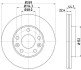 Диск гальмівний з покриттям PRO; передн. / Duster 2011>, Kaptur 2013> & Terrano 2013> - (402066300R) HELLA PAGID 8DD355122431 (фото 1)