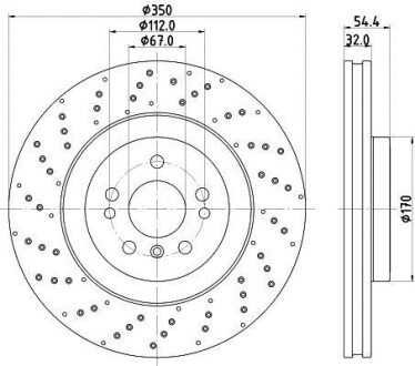 Диск гальмівний PRO High Carbon; передн. - HELLA PAGID 8DD355122541