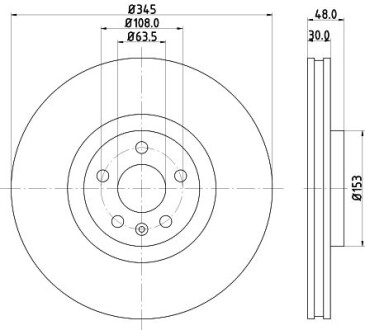 Диск гальмівний PRO High Carbon; передн. - HELLA PAGID 8DD355126371