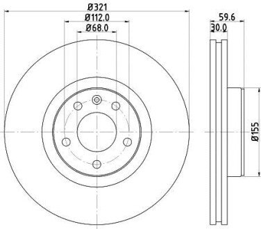 Диск гальмівний - HELLA PAGID 8DD355128301