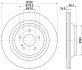 Гальмівний диск зад. W221/C216 05-13 2.2-5.5 (PRO) HC - HELLA PAGID 8DD355128-751 (фото 1)