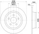 Гальмівний диск - ((2252928, 2279491, 2279492, KV6C2A315AB, KV6C2A315AC)) HELLA PAGID 8DD355133741 (фото 1)