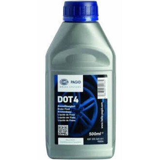 Жидкость тормозная dot 4, BRAKE FLUID, 0.5л - (1610725580) HELLA PAGID 8DF355360011 (фото 1)