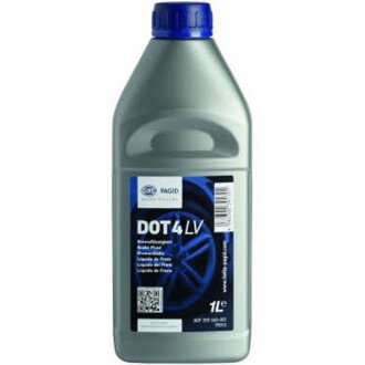 Рідина гальмівна dot 4, Brake Fluid LV, 1л - HELLA PAGID 8DF355360051