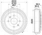 Гальмівний барабан задн. Spark/Aveo/Kalos/Kalos 03- - HELLA PAGID 8DT355300-961 (фото 1)